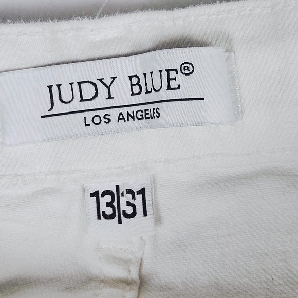 Judy Blue White Cargo Pants High Rise Straight Leg Utility‎ Womens 13/31 White - Picture 6 of 13